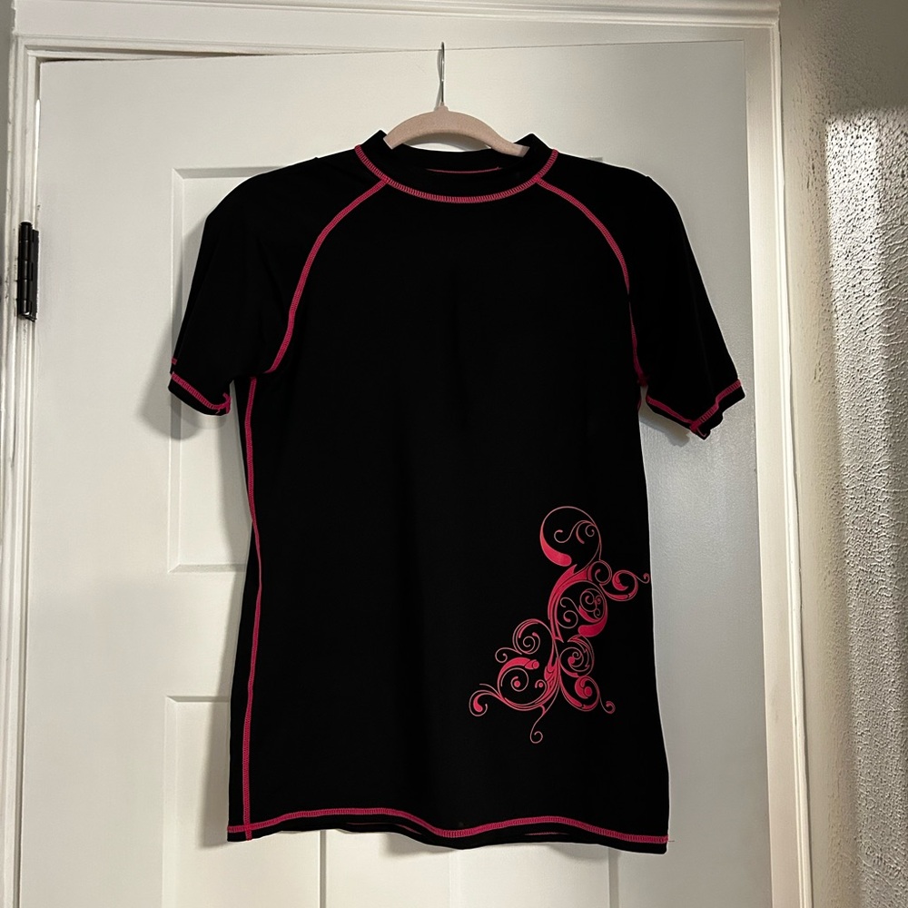 Women’s Modest Short Sleeve Rash-guard Swim Shirt